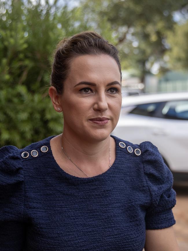 NT chief minister Lia Finocchiaro on Thursday. Photo: Liam Mendes