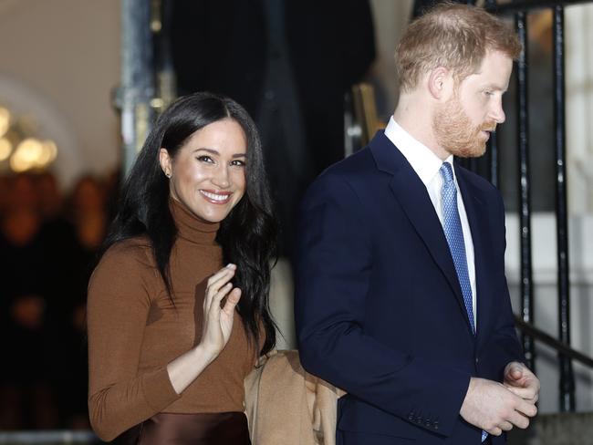 The couple is saying goodbye to full-time royal life. Picture: AP