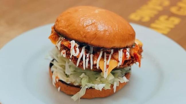 Gang Gang Hot Kim burger. Picture: Supplied