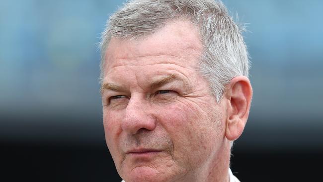 SYDNEY, AUSTRALIA - DECEMBER 09: Trainer Kris Lees celebrates after Dylan Gibbons riding Loch Eagle wins Race 7 The Ingham during "The Ingham Charity Raceday" - Sydney Racing at Royal Randwick Racecourse on December 09, 2023 in Sydney, Australia. (Photo by Jeremy Ng/Getty Images)