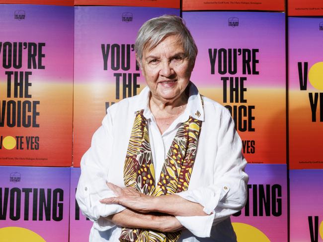 MELBOURNE, AUSTRALIA - Newswire Photos September 3, 2023: Uluru Dialogue co-chair Pat Anderson during a press conference for the Uluru Dialogue voice campaign at the Victorian Aboriginal Community Controlled Health Organisation in Collingwood. Picture NCA NewsWire / Aaron Francis