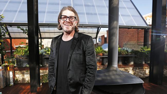 Creative director of Dark Mofo Leigh Carmichael In The The Hanging Garden on Murray Street. Picture: Zak Simmonds