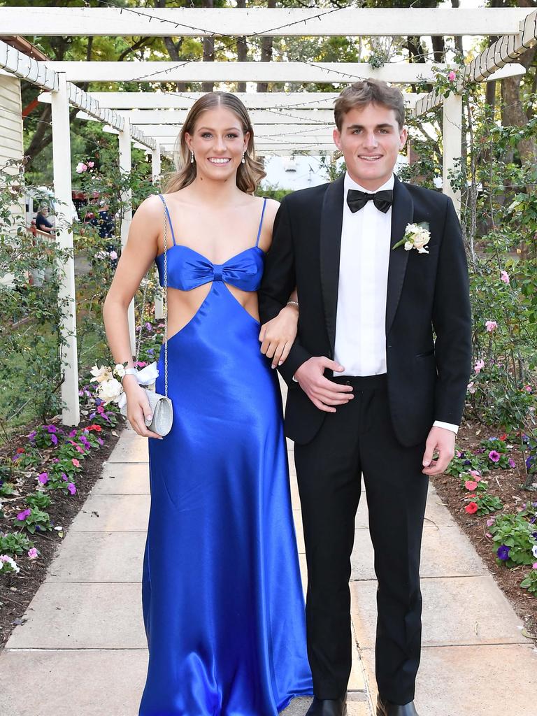 Isabella Kings and Isaac Burke at Glennie School Formal. Picture: Patrick Woods.