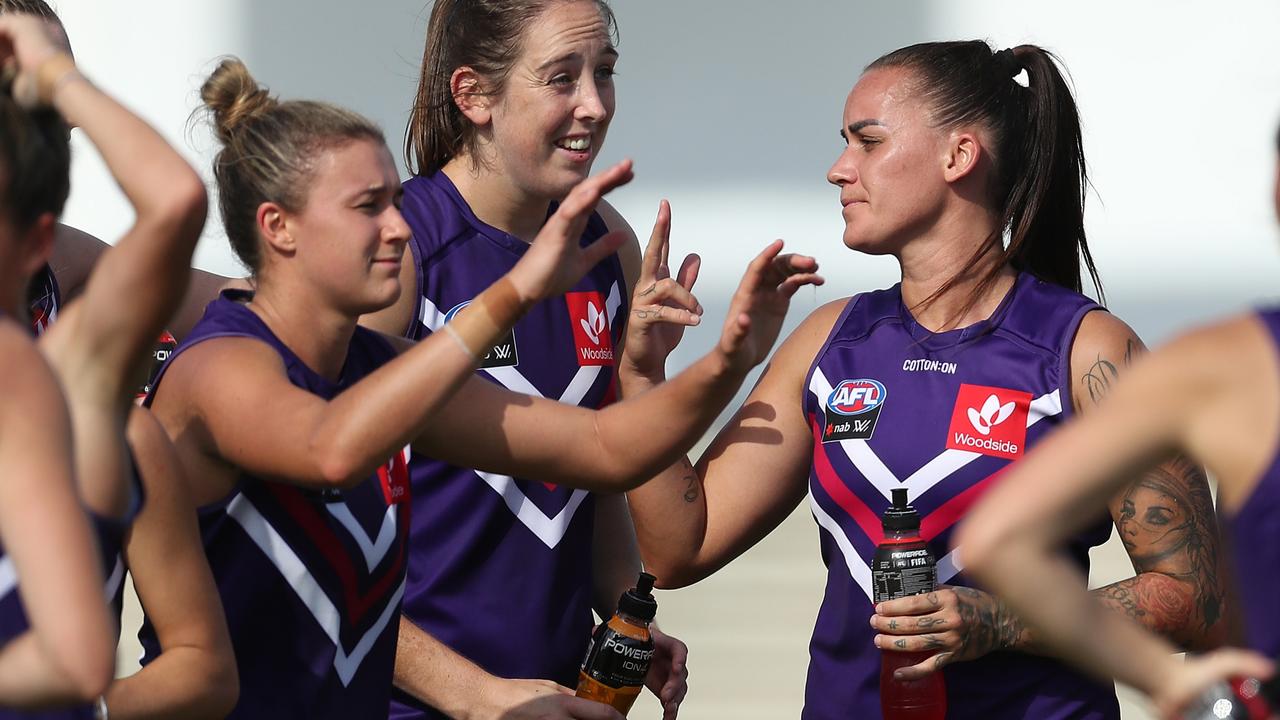 The Dockers are playing North Melbourne in Saturday’s AFLW qualifying final. Picture: Getty Images