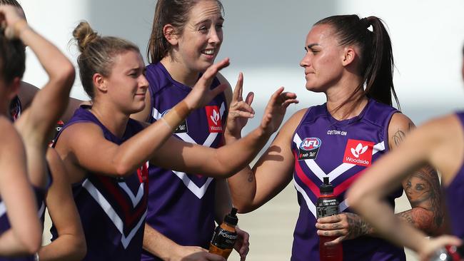 The Dockers are playing North Melbourne in Saturday’s AFLW qualifying final. Picture: Getty Images