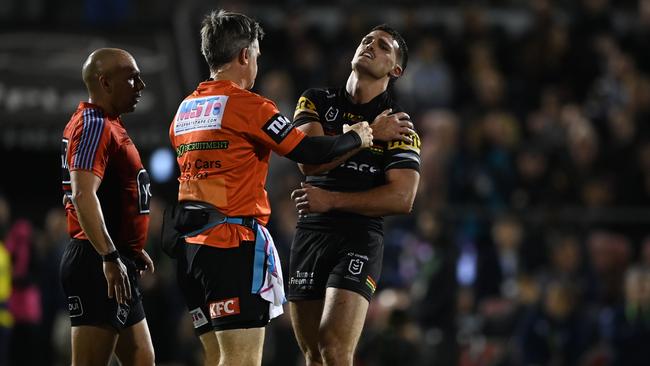 Nathan Cleary’s shoulder will be a target.