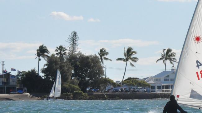 The Cleveland Yacht Club on the left, the Lighthouse Restaurant on the right, and trees at the back of John Ward’s house near a jetty where he liked to sit and look at the bay.