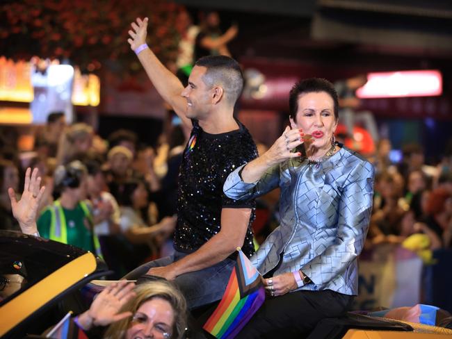 City of Sydney Lord Mayor Clover Moore takes part in the parade.