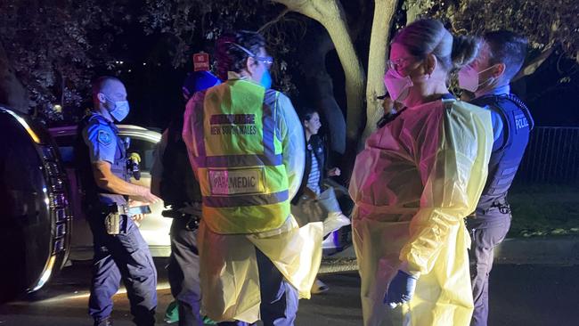 Police and paramedics arrived at the scene on Duncan St, Maroubra about 9.50pm. Picture: Supplied