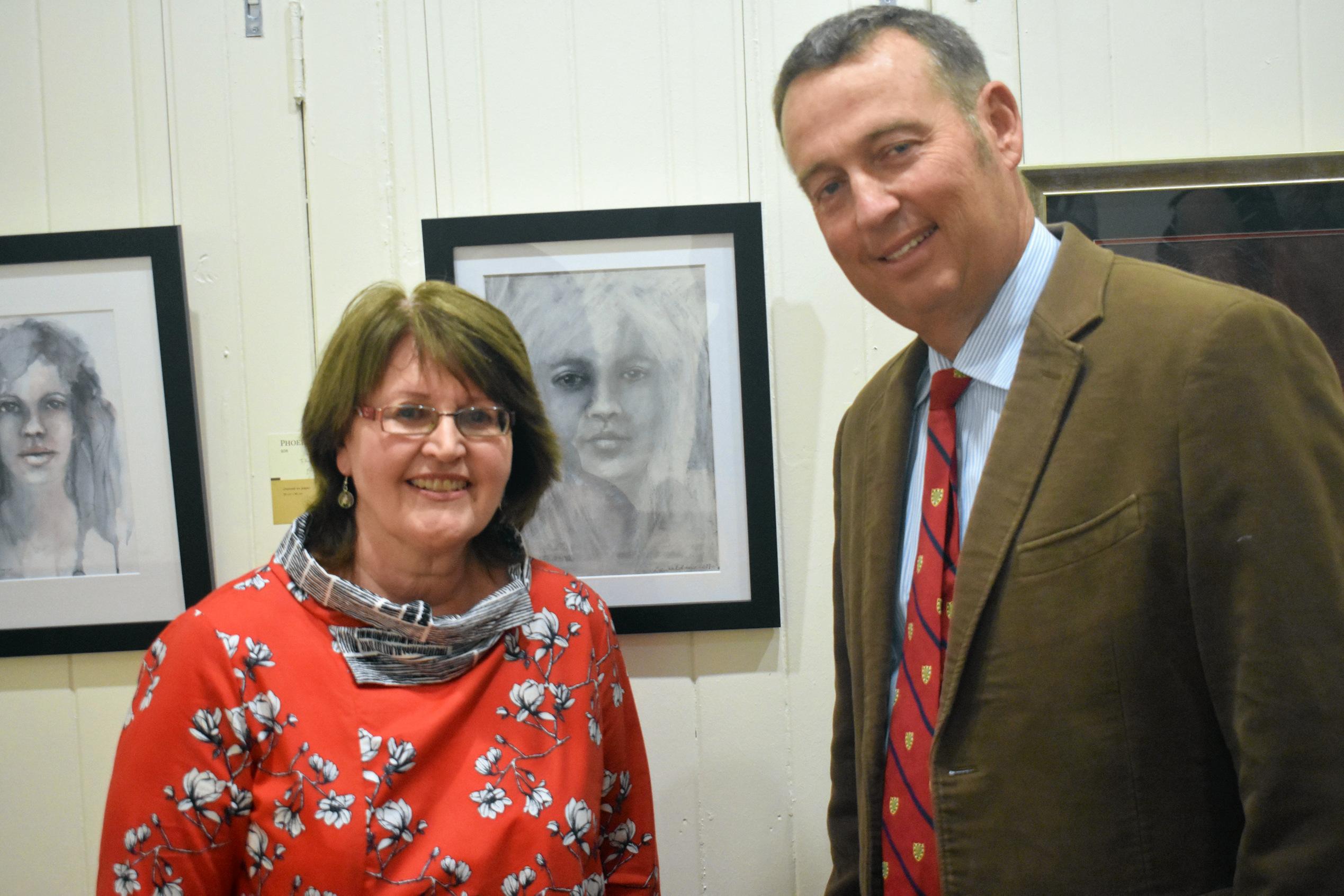 Loretta Waldron and Tyson Golder  at the opening of Loretta Waldron's In the Company of Women. Picture: Ellen Ransley