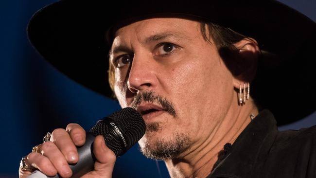 Actor Johnny Depp made the comments at the UK’s Glastonbury music festival. Picture: AFP PHOTO / Oli SCARFF