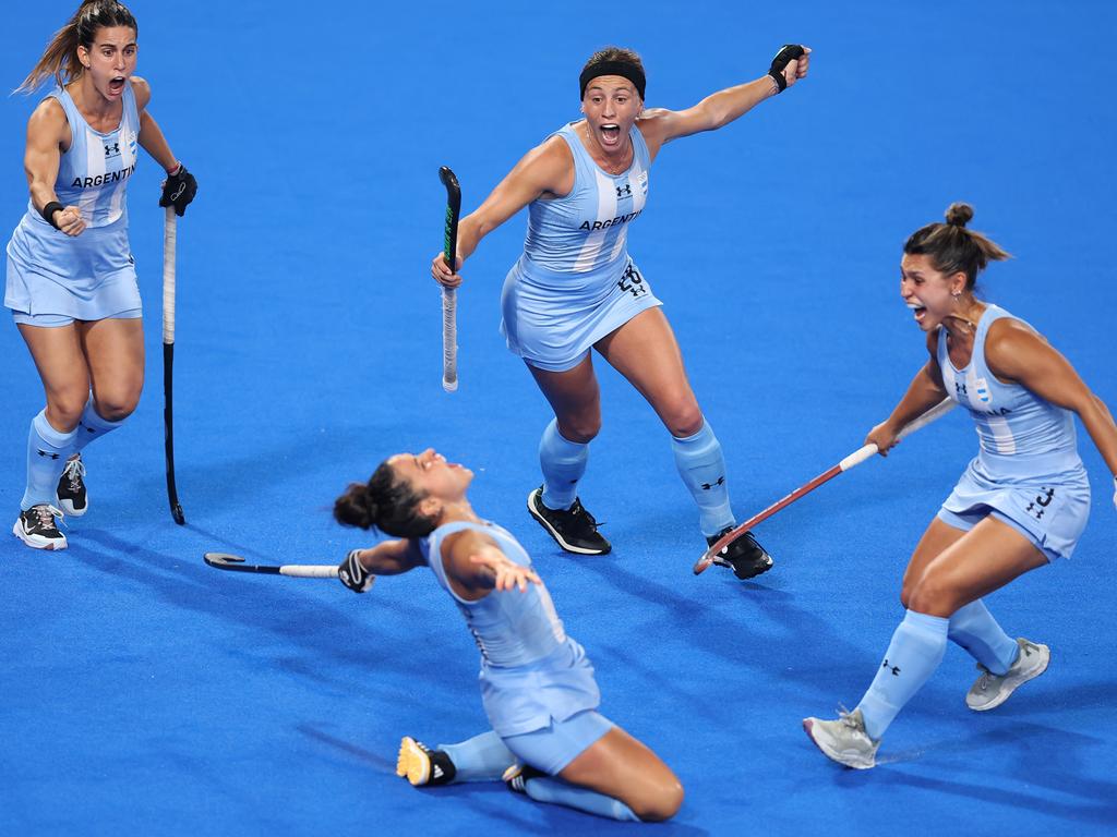 Mario Granatto of Team Argentina celebrates scoring her team's third goal. Picture: Alex Pantling/Getty Images)