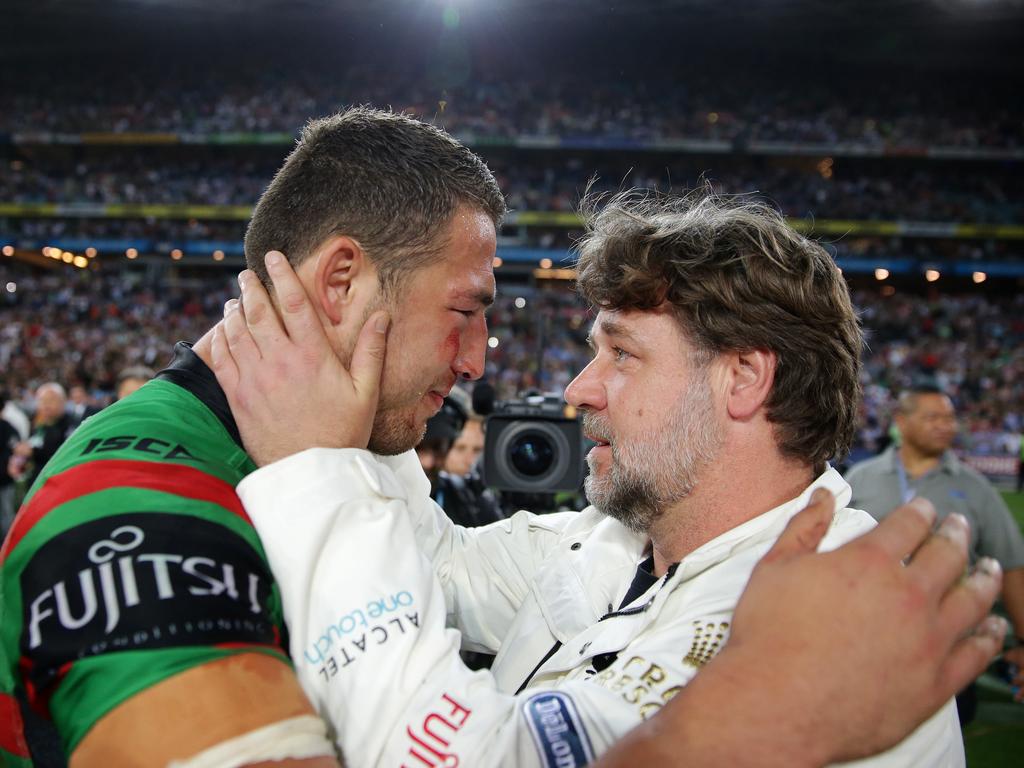 Burgess was in tears after ending Souths’ premiership drought in 2014.