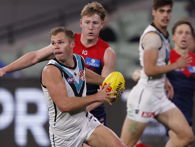 Dan Houston has turned his back on the Dees. (Photo by Darrian Traynor/AFL Photos/via Getty Images)