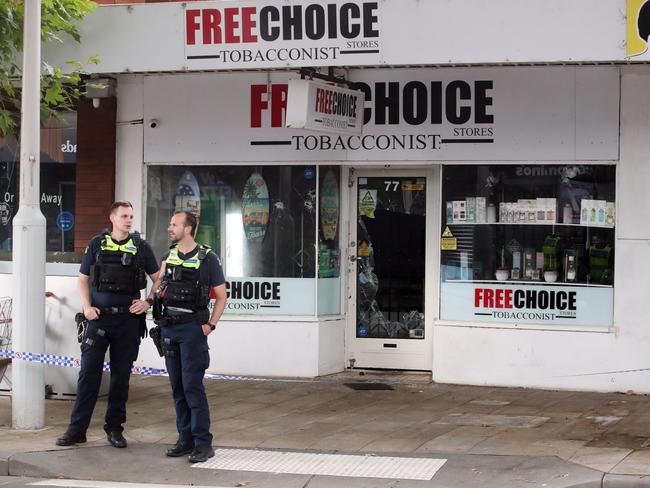 The Freechoice tobacconist in Altona was targeted by the alleged arsonists on January 11. Picture: David Crosling. Picture: David Crosling