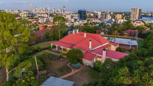 Aerial view of Goldicott House.