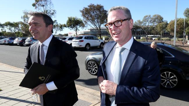 Premier Steven Marshall and Minister for Defence Christopher Pyne.