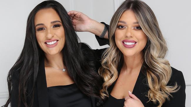 Sisters Bianca and Bridgett Roccisano have turned boobs into a $10 million business. Picture: Ian Currie