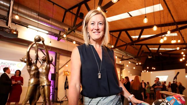 Netball Australia chief executive Marne Fechner at the season launch in Melbourne. Picture: David Geraghty/The Australian.