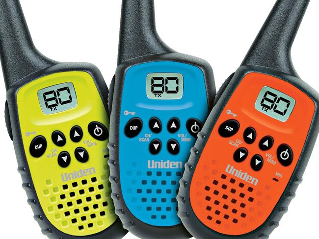 TWAM-20150718 EMBARGO FOR TWAM 18 July 2015 Uniden UN35-3 walkie talkies Pic : supplied