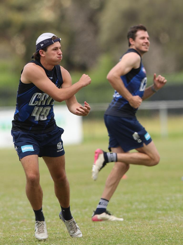 Osca Riccardi spent a year on Geelong’s AFL list in 2023. Picture: Alan Barber