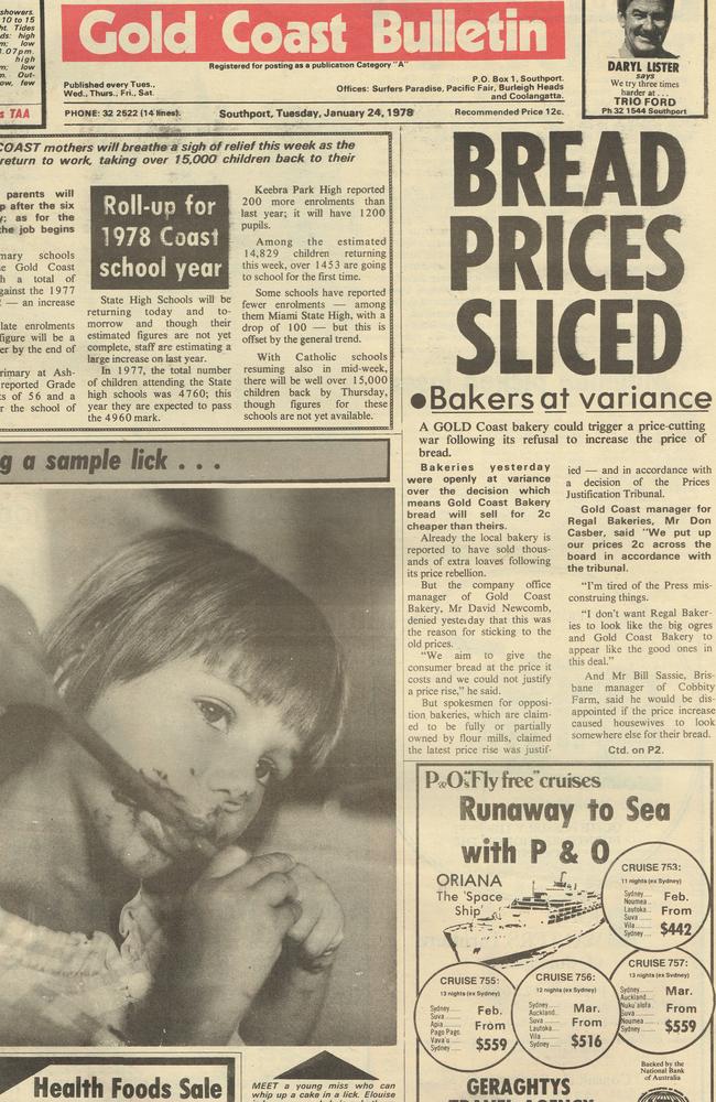 Gold Coast History: Gold Coast Bulletin 1978, January 24. Front Page.