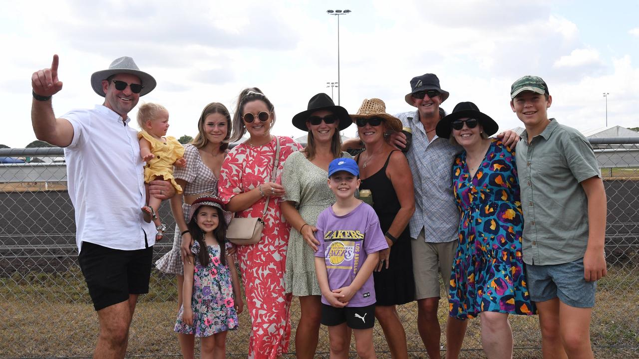 Foote and Gebing families at the 2022 Darwin Cup. Picture: (A)manda Parkinson