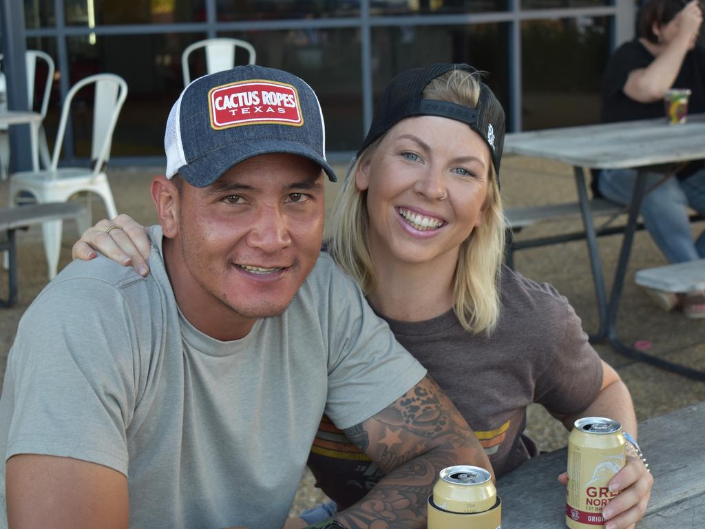 Adonis Hall and Kaitlyn Bellert at the Ariat APRA National Finals Rodeo at Gracemere CQLX, Saturday, November 12, 2022.