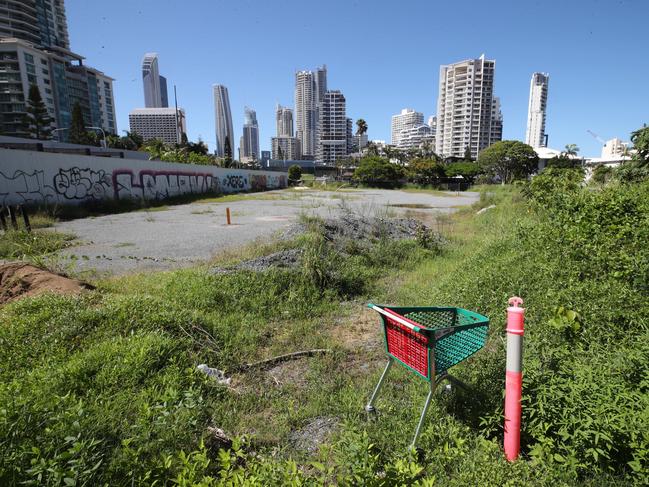 The La Pelago development site between Pine Ave, the Ferny Ave and Norfolk Ave. Picture: Glenn Hampson.