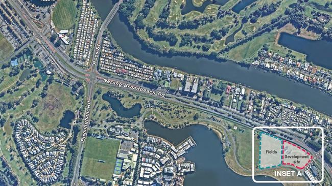 The location of the complex Supplied by Gold Coast City Council