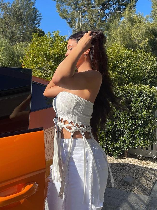 Kylie Jenner wearing Dion Lee. Picture: Instagram