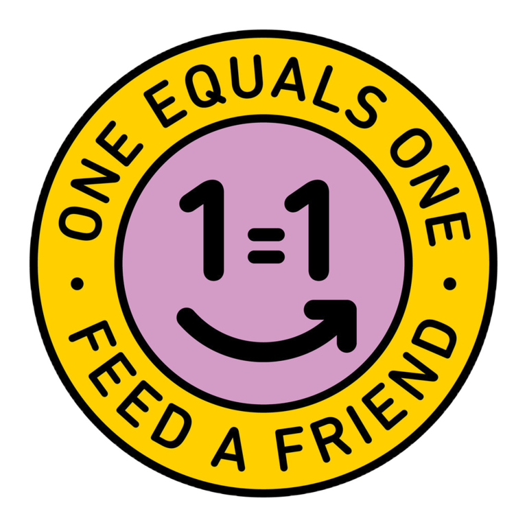 One equals One Feed a Friend campaign logo