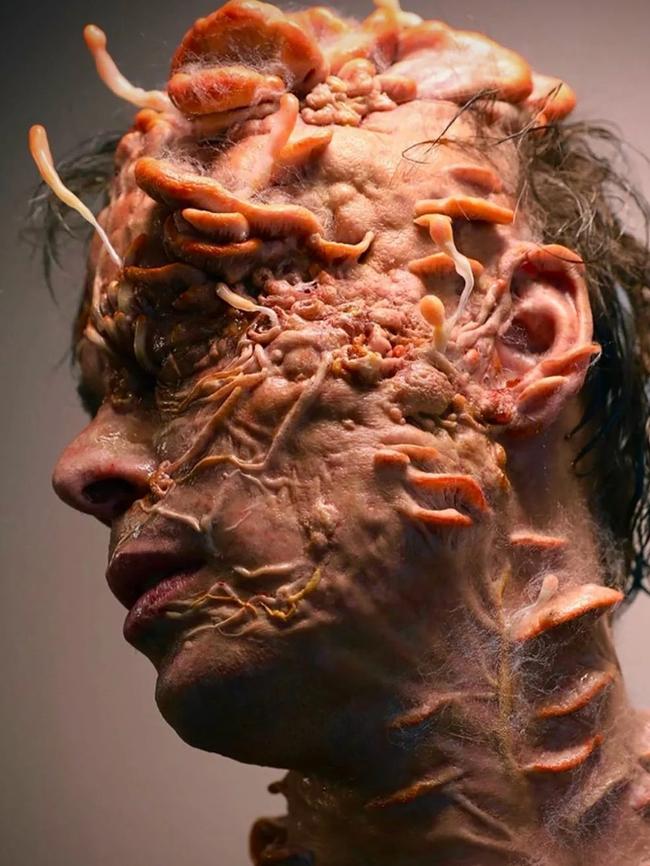 An infected creature from The Last of Us, which was designed by artists who carefully considered a variety of mushrooms. PHOTO: HBO