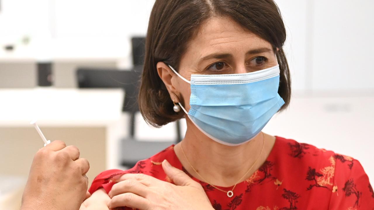 NSW Premier Gladys Berejiklian receives her second dose of AstraZeneca vaccine. Picture: Jeremy Piper / NCA NewsWire