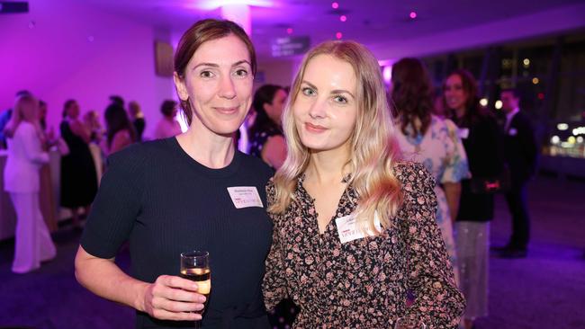 Madeleine West and Lauren Piunti at the Gold Coast Bulletin Women of the Year Awards 2024 launch at Gold Coast Convention and Exhibition Centre. Picture, Portia Large.