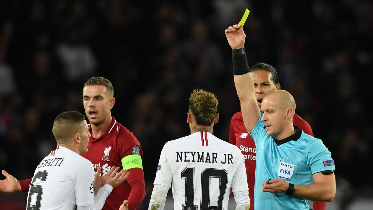 Champions League: PSG v Liverpool, Marco Verratti red card, tackle on ...