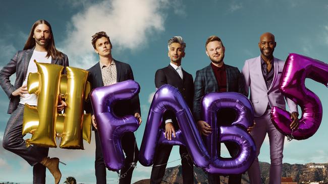 Fab five no more: Bobby Berk (second from right) has quit Queer Eye.