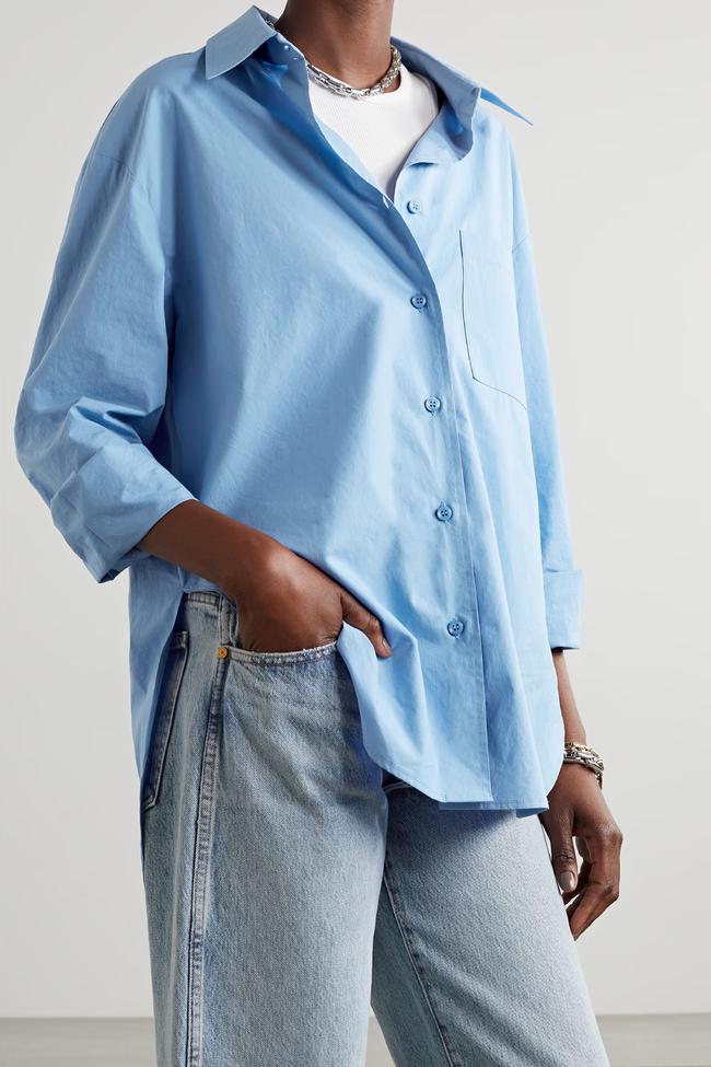 The Frankie Shop Lui cotton-poplin shirtShop now for $320