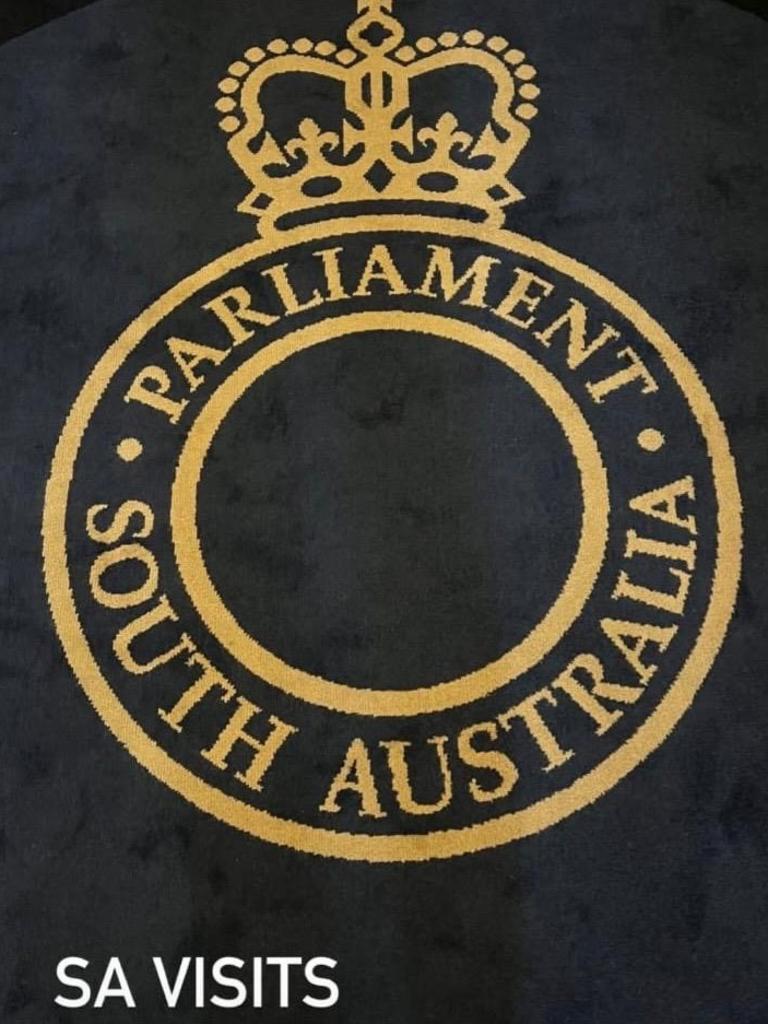A social media image from Sam Groth when he visited SA parliament.