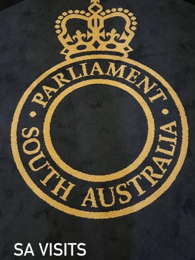 A social media image from Sam Groth when he visited SA parliament.