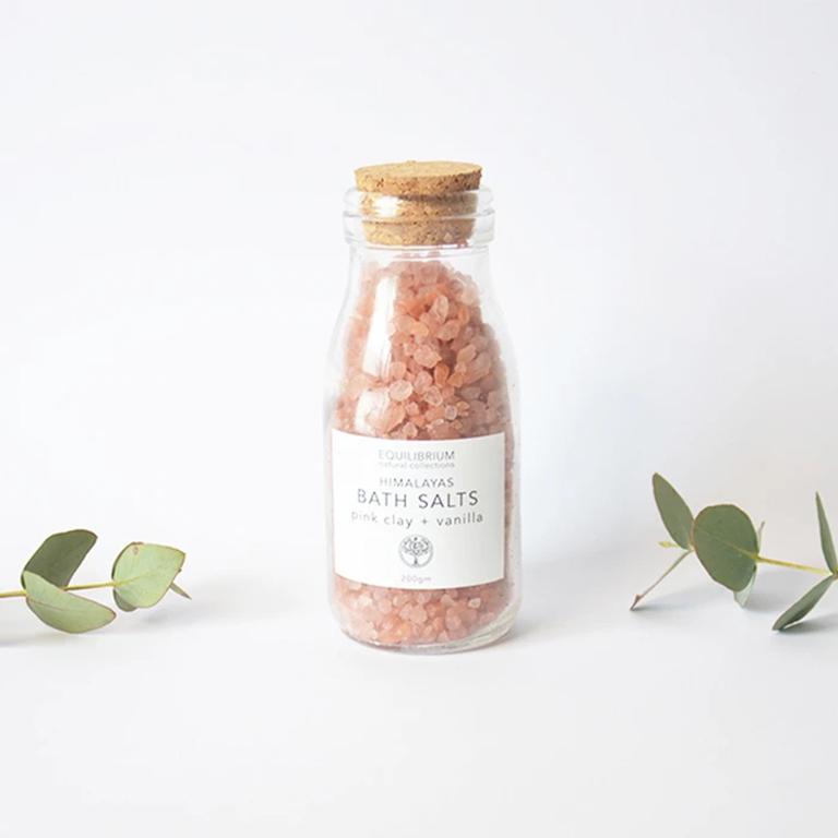 Bath tub soak, with pink clay, scents of vanilla and orange, $16.95. beeco.com.au