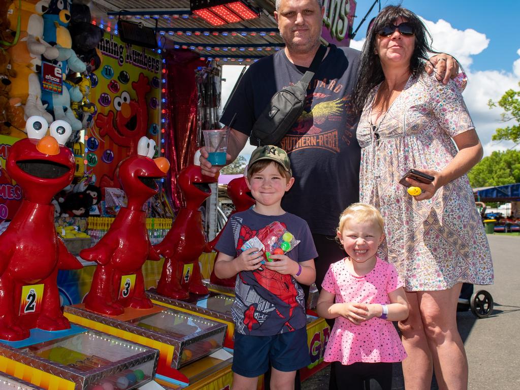 Wiangaree locals Jason and Makenzie Cook with Kristen and Saxon Ryan out at the Kyogle Show. Picture: Cath Piltz out at the Kyogle Show. Picture: Cath Piltz