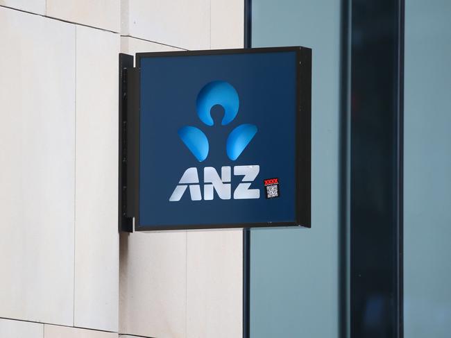 SYDNEY, AUSTRALIA - Newswire Photos - MAY 15:  A general view of ANZ Bank signage in the Sydney CBD as the Federal Budget is handed down with measures to address inflation and provide relief to households. Picture: NCA Newswire / Gaye Gerard