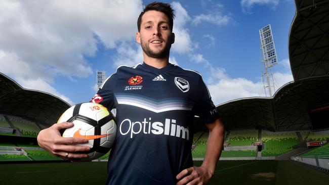 Melbourne Victory’s Argentine signing Matias Sanchez at AAMI Park. Picture: Jay Town