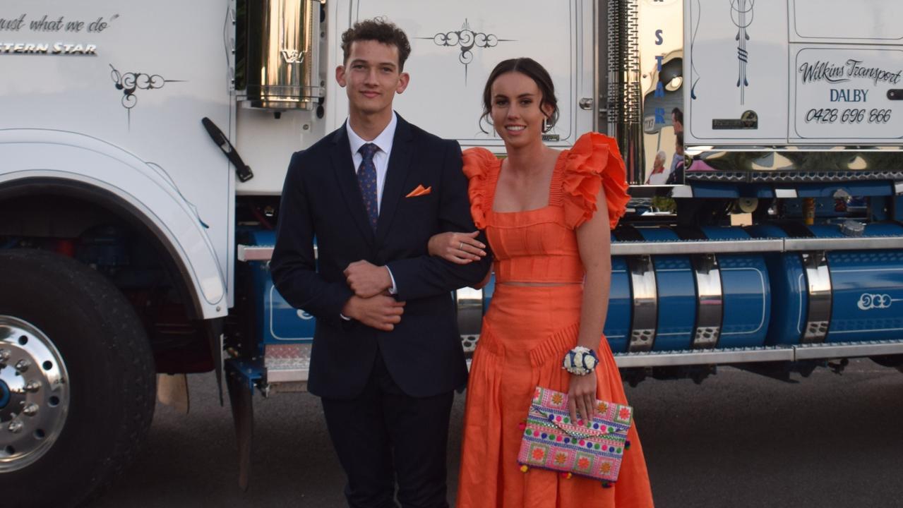 Abby Wilkins and Jacob Utz stunned out on the red carpet at Our Lady of Southern Cross College's formal for 2023. Picture: Emily Devon