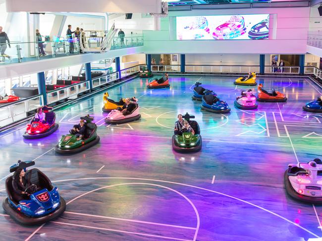 Bumper cars are part of the Seaplex entertainment complex.