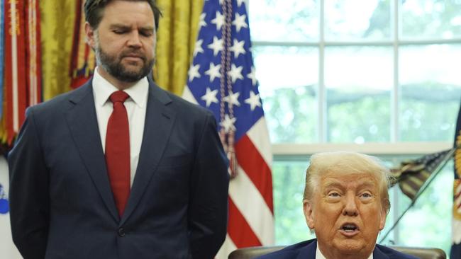 J.D. Vance and Donald Trump. Picture: Evan Vucci/AP