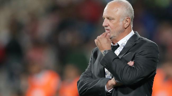 Coach Graham Arnold has guided the Socceroos to four straight victories in the second round of Asian World Cup qualifying. Picture: AFP