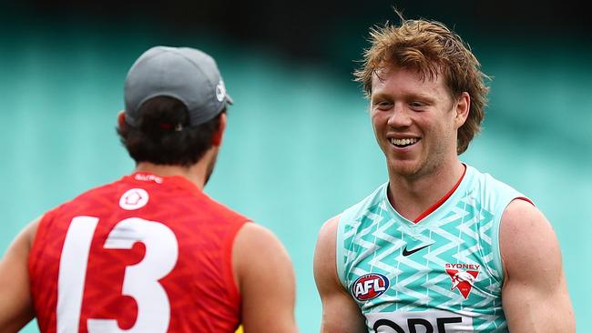 Sydney's Callum Mills during the Sydney Swans training session at the SCG on July 3, 2024.. Photo by Brett Costello(Image Supplied for Editorial Use only - **NO ON SALES** - Â©Brett Costello )