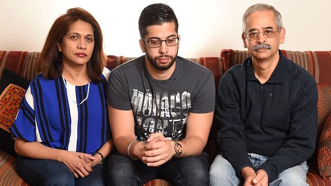 Tej Chitnis’ mother Reva, older brother Rudra, and father Jayant are desperate to hear from Tej. Picture: Lawrence Pinder